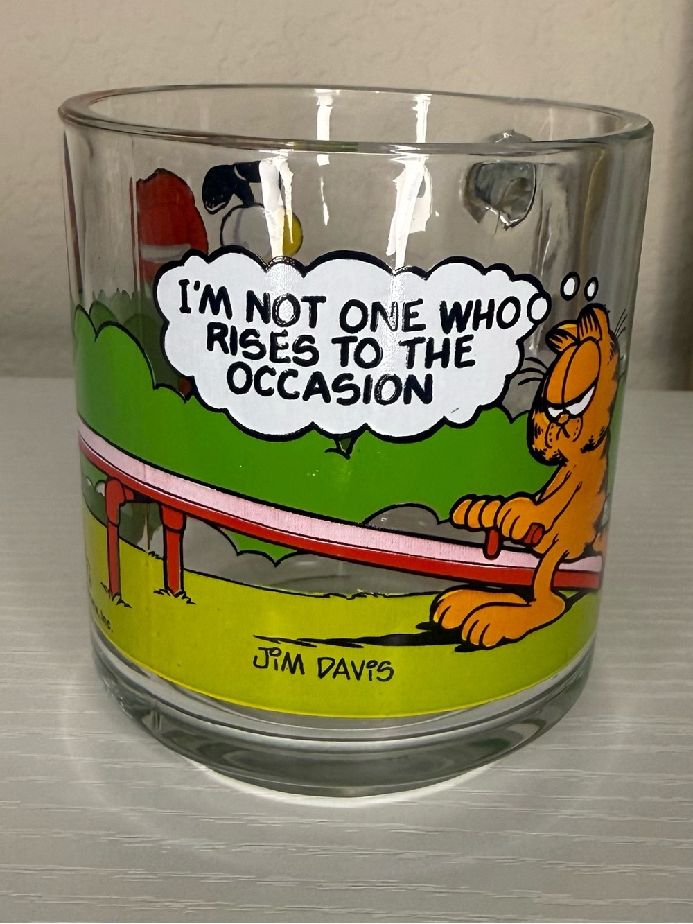 Vintage 80’s Garfield Glass Mug